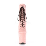 Rose faux suede 20 cm FLAMINGO-1020FS bottines de pole dance