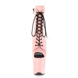 Rose faux suede 20 cm FLAMINGO-1021FS bottines de pole dance