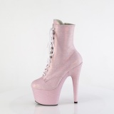 Rose glitter 18 cm ADORE pleaser bottines talons hauts femme