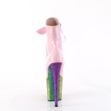Rose glitter 20 cm FLAMINGO-1020HG exotic bottines de pole dance