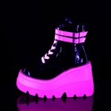 Rose neon 11,5 cm SHAKER-52 bottines cyberpunk plateforme