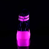 Rose neon 11,5 cm SHAKER-52 bottines cyberpunk plateforme