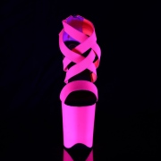 Rose neon 20 cm FLAMINGO-869UV chaussure  talons de pole dance