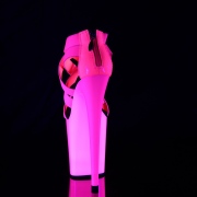 Rose neon 20 cm FLAMINGO-869UV chaussure à talons de pole dance
