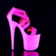 Rose neon 20 cm FLAMINGO-869UV chaussure à talons de pole dance