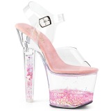 Rose paillettes 18 cm LOVESICK-708GH chaussure  talons de pole dance
