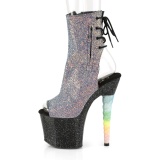 Rose paillettes 18 cm UNICORN-1018G bottines de pole dance