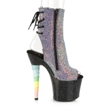 Rose paillettes 18 cm UNICORN-1018G bottines de pole dance