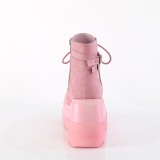 Rose suede 11,5 cm SHAKER-52 bottine plateforme compense