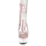 Rose transparent 15 cm DELIGHT-1018C bottines de striptease