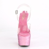 Rose transparent 18 cm ADORE-708CF chaussures de striptease