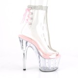 Rose transparent 18 cm STARDUST-1018C-2RS bottines de striptease