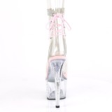 Rose transparent 18 cm STARDUST-1018C-2RS bottines de striptease