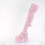 Roses Verni 13 cm CAMEL-305 bottes cuissardes  lacets