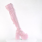 Roses Verni 13 cm CAMEL-305 bottes cuissardes  lacets