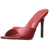 Rouge 10 cm CLASSIQUE-01 mules talons hauts