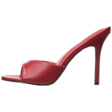 Rouge 10 cm CLASSIQUE-01 mules talons hauts