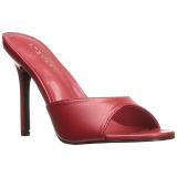 Rouge 10 cm CLASSIQUE-01 mules talons hauts