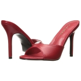 Rouge 10 cm CLASSIQUE-01 mules talons hauts