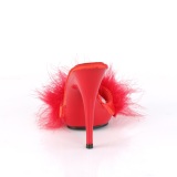 Rouge 13 cm POISE-501F plumes de marabout Mules Chaussures