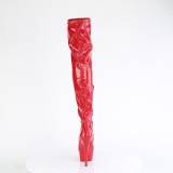 Rouge 15 cm DELIGHT-3000HWR Hologramme bottes overknee plateforme de pole dance