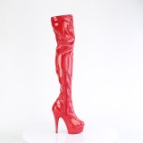 Rouge 15 cm DELIGHT-3000HWR Hologramme bottes overknee plateforme de pole dance