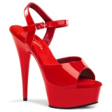 Rouge 15 cm DELIGHT-609 talons hauts pleaser plateforme