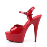 Rouge 15 cm DELIGHT-609 talons hauts pleaser plateforme