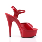 Rouge 15 cm DELIGHT-609 talons hauts pleaser plateforme