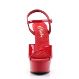 Rouge 15 cm DELIGHT-609 talons hauts pleaser plateforme