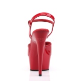 Rouge 15 cm DELIGHT-609 talons hauts pleaser plateforme