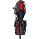 Rouge 15 cm DELIGHT-660FH Corsage Chaussure Talons Hauts