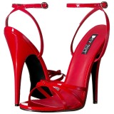 Rouge 15 cm Devious DOMINA-108 sandales à talons aiguilles