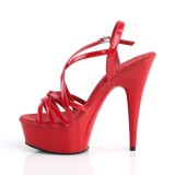 Rouge 15 cm Pleaser DELIGHT-613 Sandales femme  talon