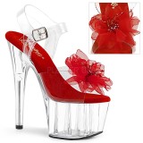 Rouge 18 cm ADORE-708BFL sandales pleaser plateforme