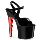 Rouge 18 cm Pleaser SCALLOP-709CH Platform High Heel Chaussures