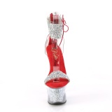 Rouge 18 cm SKY-327RSI talon haut avec manchette de cheville strass