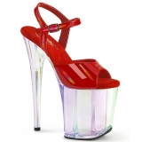 Rouge 20 cm FLAMINGO-809HT Hologramme talons avec plateforme