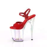 Rouge 20 cm FLAMINGO-809HT Hologramme talons avec plateforme