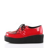 Rouge 5 cm CREEPER-108 chaussures creepers femmes semelles paisses