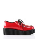 Rouge 5 cm CREEPER-108 chaussures creepers femmes semelles paisses