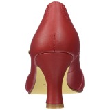 Rouge 7,5 cm retro vintage FLAPPER-35 Pinup escarpins femmes  talons bas