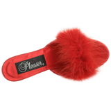 Rouge 8 cm AMOUR-03 plumes de marabout Mules Chaussures