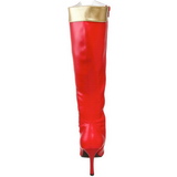 Rouge 9,5 cm WONDER-130 Bottes Femmes Hautes