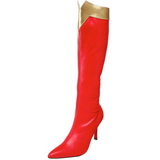 Rouge 9,5 cm WONDER-130 Bottes Femmes Hautes