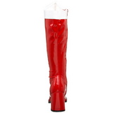 Rouge Blanc 7,5 cm GOGO-305 Bottes Femmes Hautes