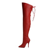 Rouge Cuir 13 cm LEGEND-8899 bottes cuissardes hommes