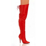 Rouge Cuir 13 cm LEGEND-8899 bottes overknee femme