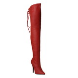 Rouge Cuir 13 cm LEGEND-8899 bottes overknee femme