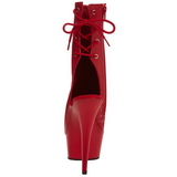 Rouge Mat 15 cm DELIGHT-1018 Plateforme Bottines